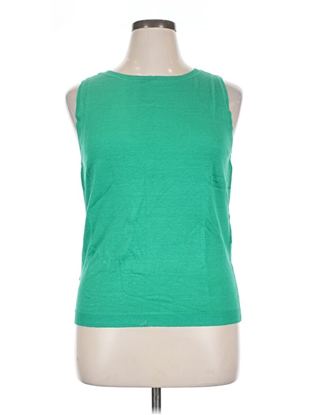 Ann Taylor Green Linen Blend Sleeveless Top